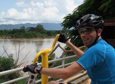 Neil Kelly Cycling on the  tour with redspokes